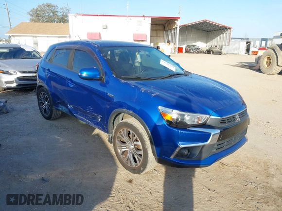2016 Mitsubishi Outlander Sport 2.4 ES with VIN JA4AR3AW0GZ057815, listed as a IAAI auction lot 41721549 with 107,233 mi miles. Bid and sale history available at carsss.com. Image 1.