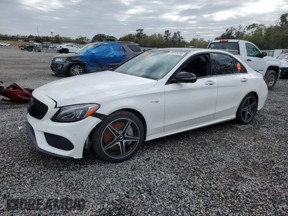 2017 Mercedes-Benz C 43 AMG с VIN 55SWF6EB8HU180541, выставлен на аукционе Copart как лот 48085255 с пробегом Не указан миль и Списание • Salvage title. История ставок и продаж доступна на DreamBid. Изображение 1.