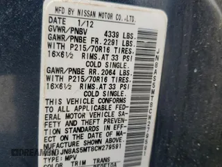 2012 Nissan Rogue S with VIN JN8AS5MT8CW279591, listed as a Copart auction lot 50139105 with 135,634 mi miles and Salvage Title. Bid and sale history available at carsss.com. Image 15.