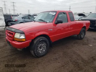 1999 Ford Ranger XLT with VIN 1FTYR14X4XPA57227, listed as a Copart auction lot 80829684 with 166,834 mi miles and Salvage Title. Bid and sale history available at carsss.com. Image 1.