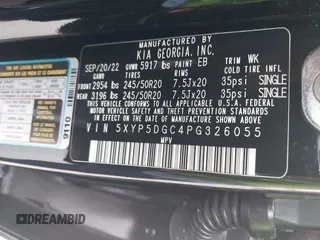 2023 Kia Telluride SX Prestige z VIN 5XYP5DGC4PG326055, wystawiony jako IAAI lot #42667122 z przebiegiem 31 303 mil mil oraz . Historia ofert i sprzedaży dostępna na DreamBid. Obrazek 9.