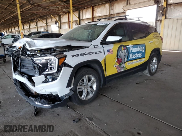 2022 GMC Terrain SLE with VIN 3GKALMEV5NL297966, listed as a Copart auction lot 44463595 with 70,254 mi miles and Salvage Title. Bid and sale history available at carsss.com. Image 1.