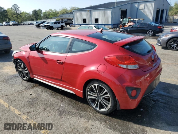 2016 Hyundai Veloster Turbo with VIN KMHTC6AE7GU262145, listed as a Copart auction lot 51283105 with Not provided miles and Salvage title. Bid and sale history available at DreamBid. Image 2.
