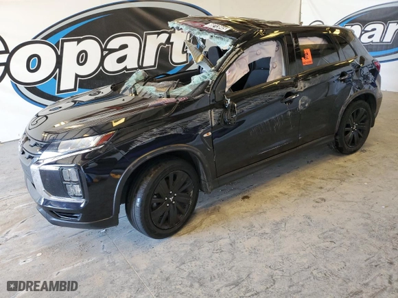 2022 Mitsubishi Outlander Sport ES with VIN JA4APUAU2NU020771, listed as a Copart auction lot 88213845 with 61,513 mi miles and Clean Title. Bid and sale history available at carsss.com. Image 1.