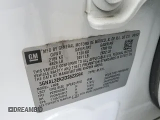 2013 Chevrolet Captiva Sport LT with VIN 3GNAL3EK2DS622984, listed as a Copart auction lot 54199384 with 122,801 mi miles and Salvage Title. Bid and sale history available at DreamBid. Image 13.