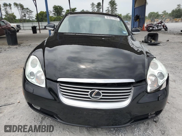 2005 Lexus SC with VIN JTHFN48Y150069492, listed as a Copart auction lot 61017784 with 51,422 mi miles and Salvage Title. Bid and sale history available at carsss.com. Image 5.