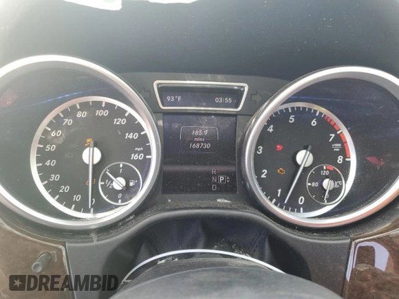2013 Mercedes-Benz M 350 with VIN 4JGDA5HB8DA215865, listed as a Copart auction lot 58357115 with 168,730 mi miles and Salvage title. Bid and sale history available at DreamBid. Image 9.