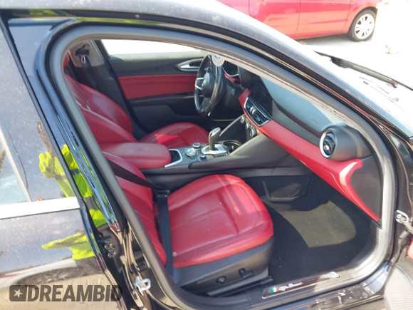 2021 Alfa Romeo Giulia Ti Sport with VIN ZARFAMBN2M7649941, listed as a IAAI auction lot 41912686 with 77,626 mi miles and . Bid and sale history available at DreamBid. Image 5.