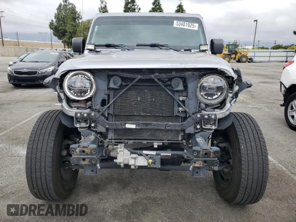 2018 Jeep Wrangler Unlimited Rubicon with VIN 1C4HJXFN7JW211402, listed as a Copart auction lot 53401925 with 79,041 mi miles and Salvage title. Bid and sale history available at DreamBid. Image 5.