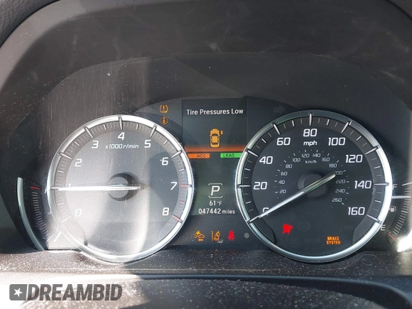 2020 Acura TLX w/Technology Pkg with VIN 19UUB1F57LA011789, listed as a IAAI auction lot 41760374 with 47,442 mi miles. Bid and sale history available at carsss.com. Image 7.