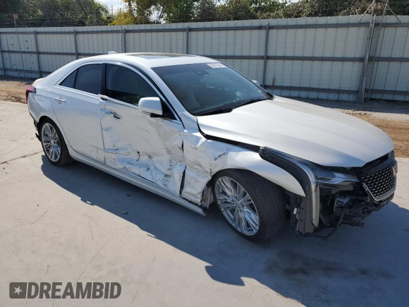2020 Cadillac CT4 Premium Luxury with VIN 1G6DB5RL9L0154414, listed as a Copart auction lot 80515304 with 17,592 mi miles and Salvage Title. Bid and sale history available at carsss.com. Image 4.