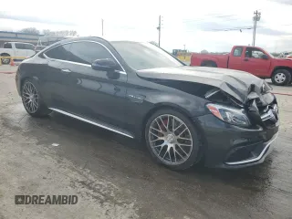 2017 Mercedes-Benz C 63 S AMG with VIN WDDWJ8HB9HF458856, listed as a Copart auction lot 50197615 with 48,293 mi miles and Salvage Title. Bid and sale history available at carsss.com. Image 4.