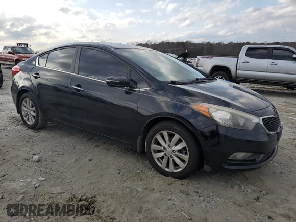 2014 Kia Forte EX with VIN KNAFX4A85E5128260, listed as a Copart auction lot 44041325 with 143,998 mi miles and Salvage Title. Bid and sale history available at carsss.com. Image 4.