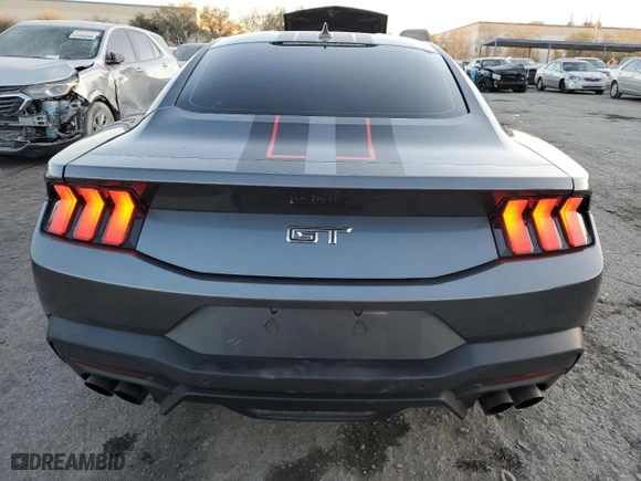 2024 Ford Mustang GT with VIN 1FA6P8CF5R5403594, listed as a Copart auction lot 43007295 with 20,601 mi miles and Salvage Title. Bid and sale history available at carsss.com. Image 6.