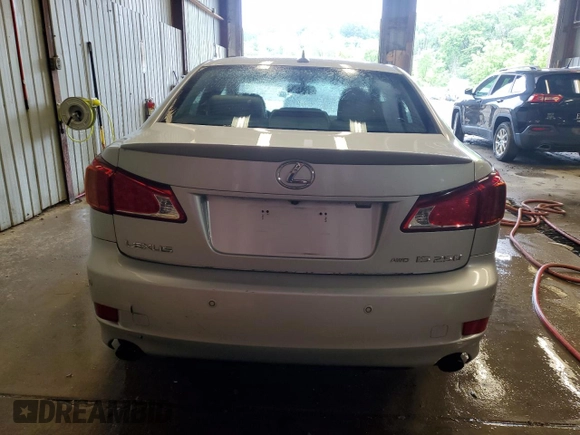 2009 Lexus IS 250 with VIN JTHCK262295028568, listed as a Copart auction lot 60450065 with 106,387 mi miles and Salvage title. Bid and sale history available at DreamBid. Image 6.