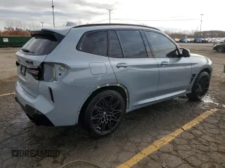 2022 BMW X3 M with VIN 5YM13EC09N9K01524, listed as a Copart auction lot 79260984 with 38,501 mi miles and Clean Title. Bid and sale history available at carsss.com. Image 3.
