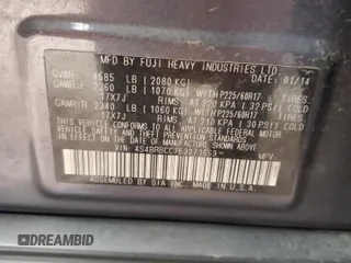 2014 Subaru Outback Premium with VIN 4S4BRBCC7E3271669, listed as a Copart auction lot 55240285 with 182,939 mi miles and Salvage Title. Bid and sale history available at DreamBid. Image 13.