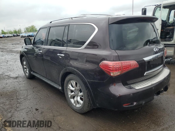2013 Infiniti QX56 z VIN JN8AZ2NF7D9550269, wystawiony jako Copart lot #56836875 z przebiegiem 218 176 mil mil oraz Czysty tytuł • Clean title. Historia ofert i sprzedaży dostępna na DreamBid. Obrazek 2.