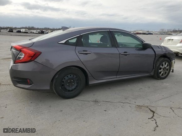 2017 Honda Civic Sedan EX with VIN 19XFC2F72HE051794, listed as a Copart auction lot 49800715 with 231,818 mi miles and Salvage Title. Bid and sale history available at carsss.com. Image 3.