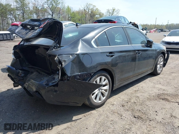 2017 Subaru Legacy Premium with VIN 4S3BNAC65H3034493, listed as a IAAI auction lot 42050802 with 1 mi miles. Bid and sale history available at carsss.com. Image 4.