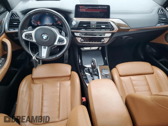 2020 BMW X3 M40i with VIN 5UXTY9C00L9C93079, listed as a Copart auction lot 44210585 with 53,087 mi miles and Salvage Title. Bid and sale history available at DreamBid. Image 8.