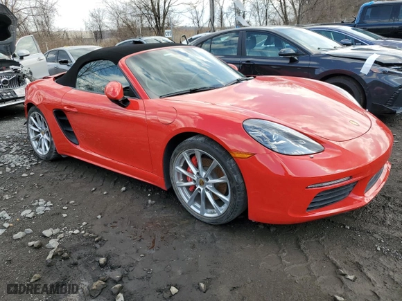 2022 Porsche 718 Boxster S with VIN WP0CB2A81NS221111, listed as a Copart auction lot 51421565 with 6,222 mi miles and Salvage Title. Bid and sale history available at carsss.com. Image 4.