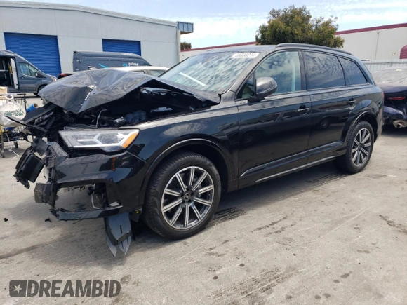 2022 Audi Q7 Premium Plus with VIN WA1LJBF75ND010480, listed as a Copart auction lot 59338214 with 14,851 mi miles and Salvage title. Bid and sale history available at DreamBid. Image 1.