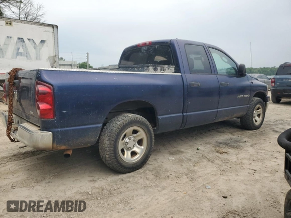 2007 Dodge 1500 SLT with VIN 1D7HA18P37J506018, listed as a Copart auction lot 55928235 with 237,464 mi miles and Clean Title. Bid and sale history available at DreamBid. Image 3.