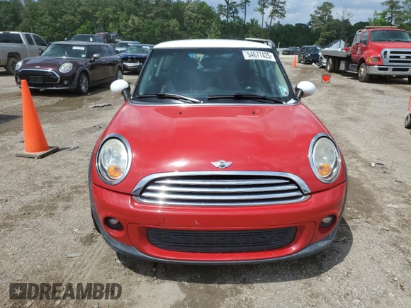 2013 MINI Hardtop with VIN WMWSU3C54DT687765, listed as a Copart auction lot 54677425 with Not Provided miles and Salvage Title. Bid and sale history available at DreamBid. Image 5.