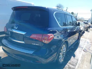 2017 Infiniti QX80 with VIN JN8AZ2NC9H9431960, listed as a IAAI auction lot 41725582 with 1 mi miles. Bid and sale history available at carsss.com. Image 4.