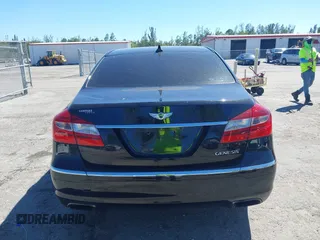 2013 Hyundai Genesis 3.8L with VIN KMHGC4DD7DU256396, listed as a IAAI auction lot 41839540 with 90,105 mi miles. Bid and sale history available at carsss.com. Image 17.