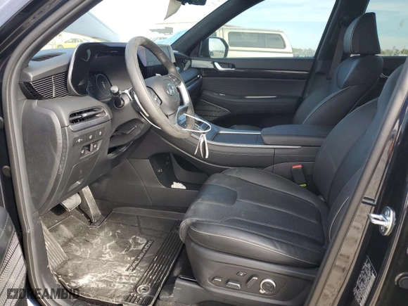 2024 Hyundai Palisade Calligraphy Night Edition with VIN KM8R7DGE5RU759708, listed as a Copart auction lot 81803014 with 7,109 mi miles and Salvage Title. Bid and sale history available at carsss.com. Image 7.