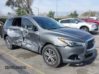 2020 Infiniti QX60 LUXE with VIN 5N1DL0MM7LC525416, listed as a IAAI auction lot 41484156 with 51,840 mi miles. Bid and sale history available at carsss.com. Image 1.