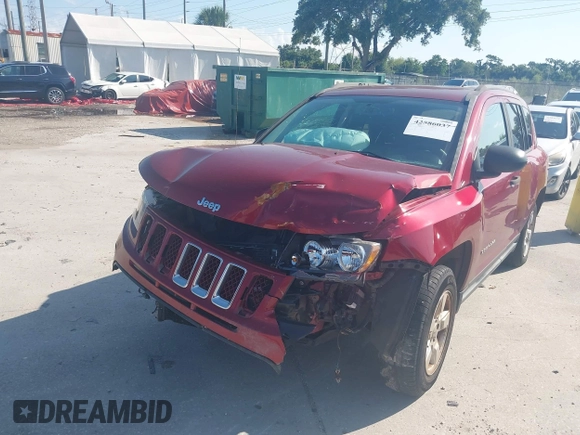 2017 Jeep Compass Sport with VIN 1C4NJCBA7HD119548, listed as a IAAI auction lot 42586037 with 93,529 mi miles and . Bid and sale history available at DreamBid. Image 6.
