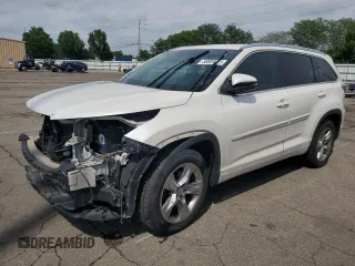 2014 Toyota Highlander Limited z VIN 5TDYKRFH9ES020475, wystawiony jako Copart lot #58909925 z przebiegiem 216 857 mil mil oraz Szkoda całkowita • Salvage title. Historia ofert i sprzedaży dostępna na DreamBid. Obrazek 1.