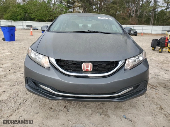 2013 Honda Civic Sdn LX with VIN 2HGFB2F56DH599198, listed as a Copart auction lot 51255195 with 122,112 mi miles and Salvage Title. Bid and sale history available at carsss.com. Image 5.