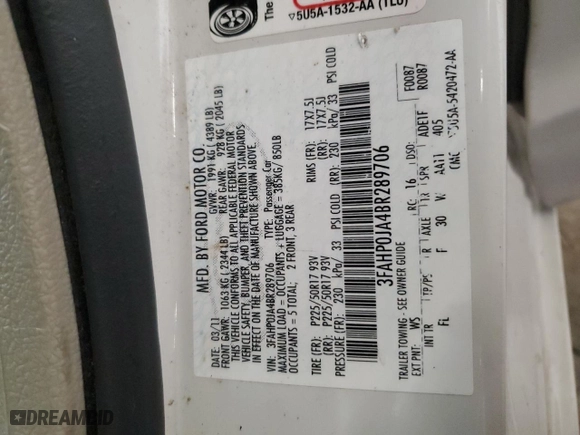 2011 Ford Fusion SEL with VIN 3FAHP0JA4BR289706, listed as a Copart auction lot 48777165 with 139,714 mi miles and Salvage Title. Bid and sale history available at carsss.com. Image 15.
