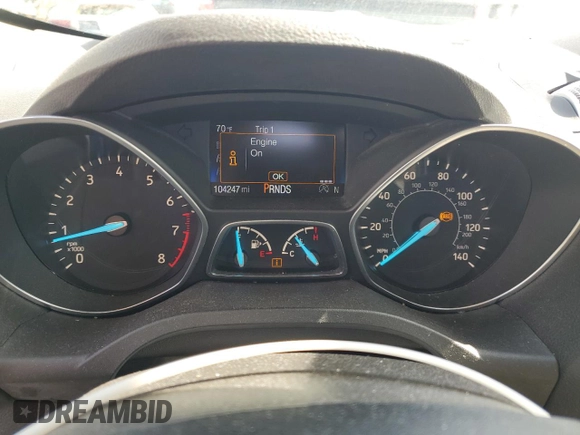 2017 Ford Escape Titanium with VIN 1FMCU9J9XHUA93760, listed as a Copart auction lot 50472375 with 104,247 mi miles and Salvage Title. Bid and sale history available at carsss.com. Image 9.