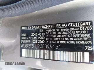 2003 Mercedes-Benz C 240 с VIN WDBRF81J23F399151, выставлен на аукционе IAAI как лот 42148929 с пробегом Не указан миль и . История ставок и продаж доступна на DreamBid. Изображение 9.