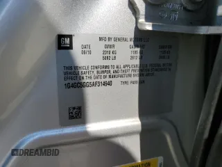 2010 Buick LaCrosse CXL with VIN 1G4GC5GG5AF314940, listed as a Copart auction lot 64480435 with Not provided miles and Clean title. Bid and sale history available at DreamBid. Image 12.