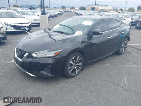 2020 Nissan Maxima SV with VIN 1N4AA6CVXLC377567, listed as a IAAI auction lot 41711739 with 86,935 mi miles. Bid and sale history available at carsss.com. Image 2.