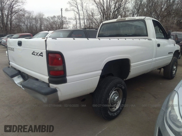 2001 Dodge 2500 z VIN 3B7KF26Z41M544444, wystawiony jako IAAI lot #27156666 z przebiegiem 48 392 mil mil oraz . Historia ofert i sprzedaży dostępna na DreamBid. Obrazek 4.
