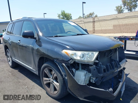 2012 Toyota Highlander Limited with VIN 5TDDK3EHXCS166619, listed as a IAAI auction lot 42451831 with 167,495 mi miles and . Bid and sale history available at DreamBid. Image 1.