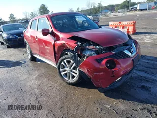 2015 Nissan Juke S with VIN JN8AF5MR9FT509735, listed as a IAAI auction lot 41053066 with 95,833 mi miles. Bid and sale history available at carsss.com. Image 1.