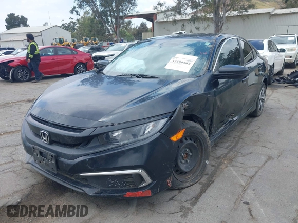 2020 Honda Civic Sedan LX with VIN 19XFC2F65LE205947, listed as a IAAI auction lot 33199503 with 1 mi miles. Bid and sale history available at carsss.com. Image 16.