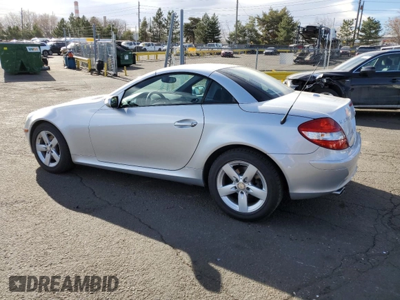 2008 Mercedes-Benz SLK-Class 3.0L with VIN WDBWK54F08F187697, listed as a Copart auction lot 47500965 with 111,885 mi miles and Salvage Title. Bid and sale history available at carsss.com. Image 2.