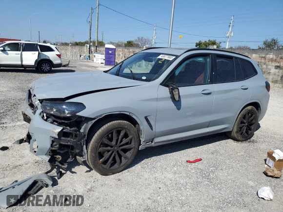2024 BMW X3 xDrive30i with VIN 5UX53DP06R9U94835, listed as a Copart auction lot 48627865 with 0 mi miles and Salvage Title. Bid and sale history available at carsss.com. Image 1.