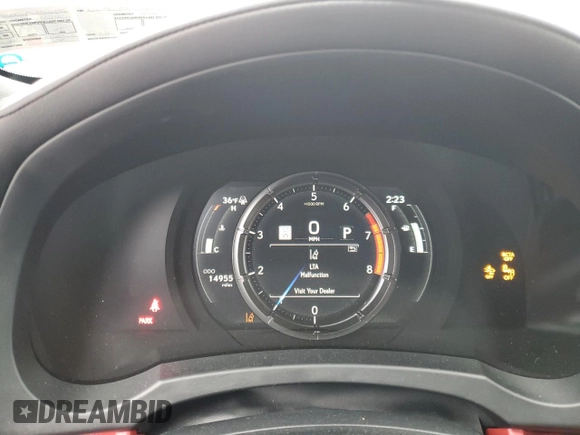 2023 Lexus IS with VIN JTHGZ1E26P5031656, listed as a Copart auction lot 43201725 with 14,955 mi miles and Salvage Title. Bid and sale history available at carsss.com. Image 9.