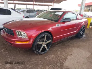 2005 Ford Mustang Deluxe with VIN 1ZVFT80N155245005, listed as a IAAI auction lot 41929406 with 203,176 mi miles. Bid and sale history available at carsss.com. Image 2.