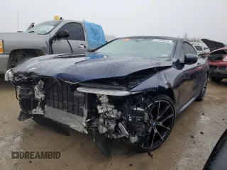 2020 BMW 8 Series 840i with VIN WBAAE2C02LCE41189, listed as a Copart auction lot 37305074 with 0 mi miles and Salvage Title. Bid and sale history available at carsss.com. Image 1.